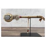 Hopi Painted Rawhide Turtle Rattle