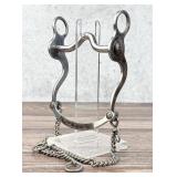Crockett Silver Overlay Stainless Cowboy Horse Bit