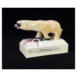 Clarence Irrigoo Inuit Eskimo Carved Polar Bear