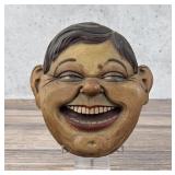 Anri Carved Wood Face Plaque