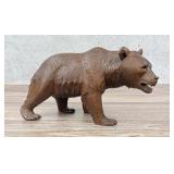 Swiss Black Forest Walking Bear Wood Carving