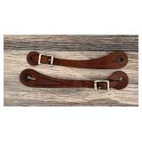 Tooled Leather Cowboy Spur Straps