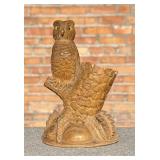 Black Forest German Carved Owl Toothpick Holder