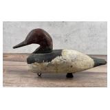 Antique Folk Art Canvasback Wood Duck Decoy