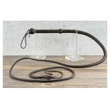 Ardour Crafts Brown Braided Leather Bullwhip