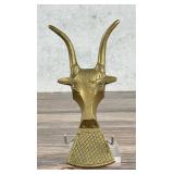 Antique Montana Brass Steer Horn Cowboy Boot Jack