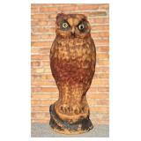 Paper Mache Great Horned Owl Hunting Decoy