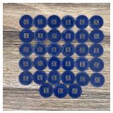 Antique Montana Illegal Saloon Clay Poker Chips