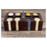 Antique Montana Saloon Clay Poker Chips