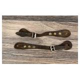 Studded Leather Cowboy Spur Straps