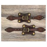 Studded Leather Cowboy Spur Straps