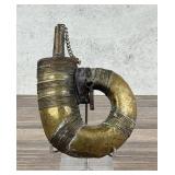 Ottoman Islamic Yemen Brass Powder Flask