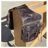 Montana Ranch Used Cowboy Leather Saddlebags