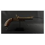 Civil War Double Barrel 10mm Bayonet Pistol
