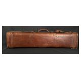 Red Head Tooled Leather Leg of Mutton Shotgun Case