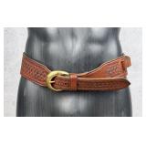 Safariland Tooled Leather Pistol Belt