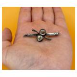 Taxco Sterling Silver Abalone Brooch