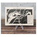 Map of Niagara Falls Swiss Wood Carvings Blotter