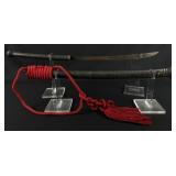 Burmese Dha Sterling Silver Mounted Sword