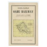 1920 Oahu Hawaii Territory Railway Timetable