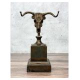 Colt Pistol Steer Skull Display Spur Rack Stand