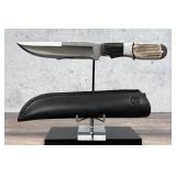 Anza USA Micarta Elk Antler Hunting Knife