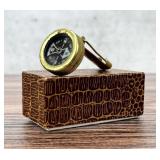 Marbles Style Pin On Brass Belt Compass