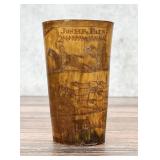 19th Century Scrimshaw Hunt Scene Horn Cup