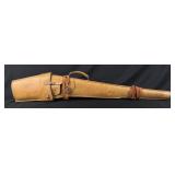 Exceptional Two Piece Leather Rifle Scabbard
