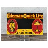 Porcelain Coleman Quick Lite Lanterns Sign