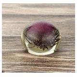 Tarax Infinity Thistle Flower Lucite Paperweight