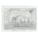 Monte Dolack No Room To Roam Lithograph Study