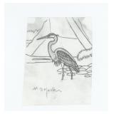 Monte Dolack Great Blue Heron Study