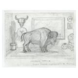 Monte Dolack Western Interior Buffalo Poster Study