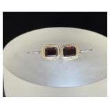 Sterling Silver Garnet Earrings