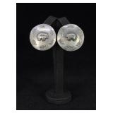 Navajo Bear Sterling Silver Earrings