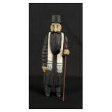 Larry Koosed Folk Art Carved Wood Rabbi
