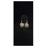 Sterling Silver Filigree Peacock Earrings