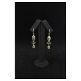 Sterling Silver Peridot Dangle Earrings