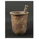 Antique Cast Iron Mortar & Pestle