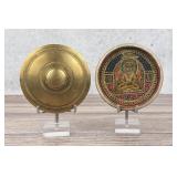 Indian Brass Jain Tirthankara Votive Box Plaque