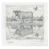 Monte Dolack Sacred Bull Lithograph Study
