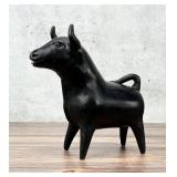 Mexican Folk Art Ceramic Bull Piggy Bank