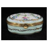 J. Dumont Limoges Decor Main Porcelain Trinket Box