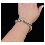 Sterling Silver Byzantine Chain Bracelet