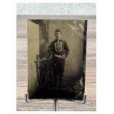 Young Odd Fellows Cadet Tin Type