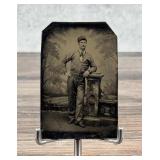 Railroad Conductor Occupational Tintype Photo