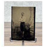 Young Sporting man Tintype Photo