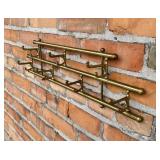 Antique Railroad Brass Folding Coat Rack
