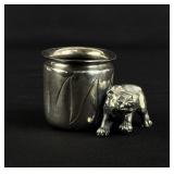 Meriden Bear Silverplate Toothpick Holder